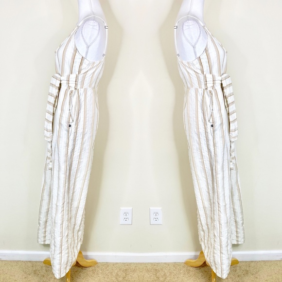 Roxy Wheel & Palms Wide Leg Jumpsuit Cream Stripe - Picture 8 of 14